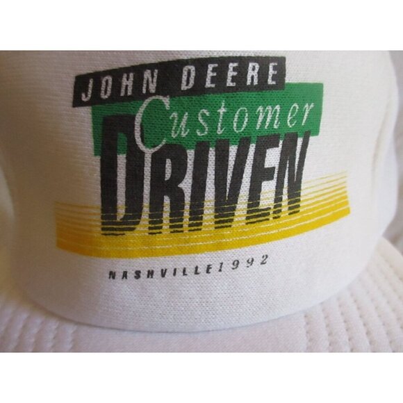 Vintage Men's Trucker Cap John Deere Nashville 1992 NWOT SCreen Stars White USA - Picture 2 of 7